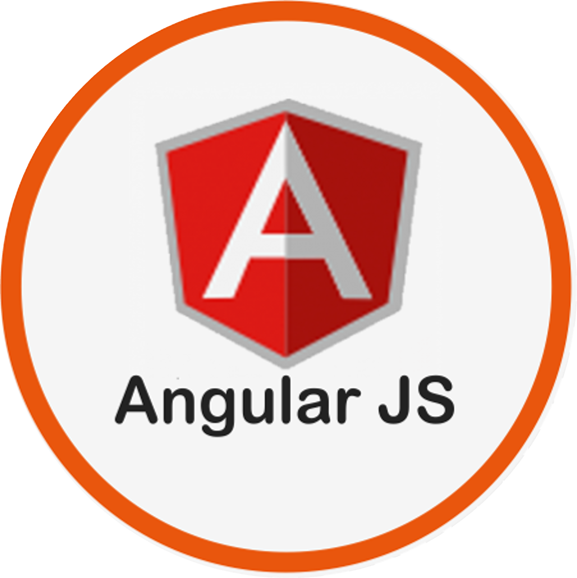 Logotipo do Angular sobre fundo branco