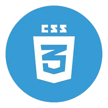 Logotipo do CSS3 sobre fundos azul e branco respectivamente