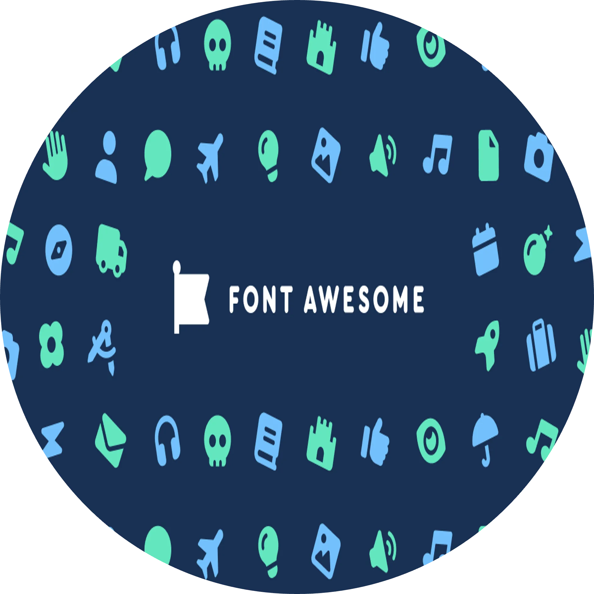Logotipo do Font Awesome sobre fundo #193154